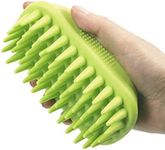 ZOOPOLR Pet Silicone Shampoo Brush for Long & Short Hair Medium Large Pets Dogs Cats, Dog Hair Products Accessories Dog Back Massage for Long & Short Hair Small Large Pets Dogs Cats (Green)