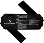 Reusable Hot & Cold Ice Pack Gel Wrap for Therapy Pain Relief with Straps - Fits Any Body Parts - Flexible After Frozen - Back, Shoulders, Neck, Waist, Wrist, Arms, Ankle, Calves 14'' X 6'' (Black)