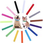 Yatinkim 15 Colors Puppy ID Collars Whelping Newborn Soft Fabric Adjustable Identification Double-Sided Collar Reusable for Pet Dog Band Cat 10 Inches