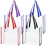 Fahibin 4pcs See Through Clear Bag,Four Colours Transparent Tote Bag, Clear Tote Bag Stadium Approved, Womens Tote Bags, for Sports Events, Travel, Beach, Office Workers 25 * 25 * 10cm