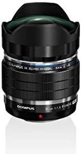 Olympus M.Zuiko Digital ED 8 mm F1.8 PRO Lens, Fast Fixed Focal Length, Suitable for All MFT Cameras (Olympus OM-D & Pen Models, Panasonic G Series), Black