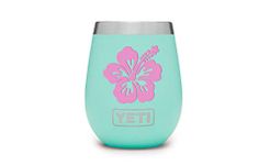 ViaVinyl Hibiscus Flower vinyl decal/sticker. Great for Yeti and RTic Rambler Tumbler mugs, crafting, windows, cell phones, macbooks and more! (Pink)