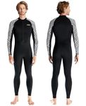 Skyone Dive Skins Swimsuit Full Body Rash Guard for Men Women, Thin Wet Suit Scuba Skin UV Protection Long Sleeve, One Piece Quick Dry Wetsuits Diving Skin for Snorkeling (Black Men, Small)