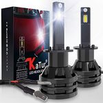 KaTur H1 Led Headlight Bulbs Mini Design Upgraded LED Chip Extremely Bright 12000 Lumens Waterproof All-in-One LED Headlight Conversion Kit 55W 6500K Xenon White-2 Years Waranty