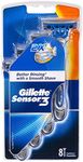 Gillette Sensor3 Men's Disposable Shaving Razors / Blades, 8 Pack