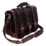 cuero Leather briefcase 18 Inch Laptop Messenger Bags for Men and Women Best Office College briefcase Shoulder Bag