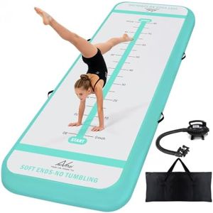 Inflatable Gymnastics Tumbling Mat with 2-in-1 Safety Guide Lines