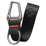 Spigen Carabiner Lanyard Keychain Strap for Keys and Everyday Carry Items Keychain Ring Carabiner - Black