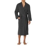 Amazon Essentials Men's Lightweight Waffle Robe (Available in Big & Tall), Charcoal Heather, X-Large-XX-Large