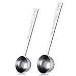 Coffee Scoop Long Handle 1 Tbsp 2 Tbsp Measuring Scoop Set Stainless Steel Scoop for Ground Coffee Tea Sugar Flour Liquid