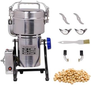 Hakka Grain Mills Grinder, 500g Electric Powder Mill Grinder 2000W High Speed Stainless Steel Pulverizer Machine Commercial Herb Grinder for Grinding Dry Corn Coffee Bean Pepper(270° Swing Type)