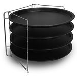 Guardini 27535R Set of Four Pizza Pans and Steel Rack