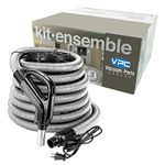 VPC Central Vacuum Electric Hose - Dual Voltage 3-way switch | Full Swivel Handle, Designed To Fit All Central Vacuums