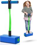 Pogo Stick Toys for Boys Girls, Foam Pogo Jumper for Kids Gifts Outdoor Toys for Toddlers Age 3 and Up Garden Toys Boys Girl Gifts | Pogo Jump Makes Pop Sounds (Green Blue)