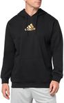 adidas Men's Metallic Graphic Hoodie, Black, 4X-Large