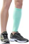 Zensah Calf/Shin Compression Sleeve - Made in the USA Single Leg Compression Sleeve for Shin Splint Relief, Recovery, Running (Heather Mint, Large/X-Large)