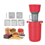 Eachbid Electric Corn Grinder 25L Dry Grain Mill Grinder with 5 Sieves & Detachable 6.6 Gal Bucket & Hopper, 1300W Grain Mills Agricultural Feed Grinder, Wheat Grinder for Home and Farm (25L (Red))