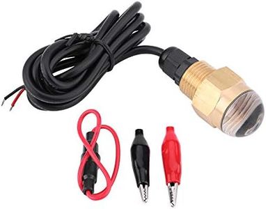 Underwater Light, 12V Blue LED Drain Plug for Boats, Waterproof Underwater Headlight for Boats, Brass Glass Submarine Light for Marine Boats, Yachts, Submarines, Blue