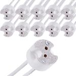 Xiatiaosann MR16 GU5.3 LED Holder Lamp Socket, 10Pcs Halogen Light Bulb Ceramic Connector Wire Adapter MR11 G4, Incandescent CFL Holder Base Plug Converter