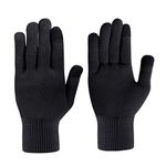 MIG4U Moisturizing Beauty Gloves Touch Screen Sleeping Cotton Glove Large Size 25 cm for Men & Women SPA,Eczema,Dry Hands,Hands Care, UV Protection,Cosmetic Treatment,Black 1 Pairs