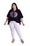 Keepfit Women's Slim Fit Ankle Length Plus Size Cotton Spandex Leggings with Zipper Pocket White