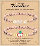 Btysun Teacher Appreciation Day Gift Ideas, Teacher Appreciation Gifts for Women Thank You Gifts for Teachers Initial Bracelet Mrs M Cute Bracelets End of Year Teacher Gifts from Students