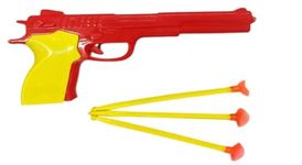 Motherhood Shooting Toy Gun with 3 Soft Vacuum Stick Bullets, BIS Approved, Non Battery Operated, Suction Cup Darts, Light Weight Plastic Toy Gun for Kids Boys & Girls, Fun Toy for Gift, 5+ Years