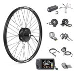 Bafang 48V 500W Rear E-Bike Conversion Kit - Universal Fit for 27.5" Wheel, Includes Rear Cassette Hub Motor with Rim, EKD01 Display, PAS Sensor & Controller for City & Mountain Bikes