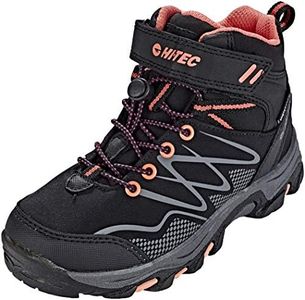 Hi-Tec - Scarponcini da escursionismo per bambini, Nero (Nero e rosa.), 36 EU