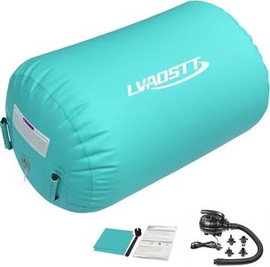 Gymnastics Mats Gymnastics Barrel Air Roller, Air Tumbling Mat Tumble Track Air Floor with Pump Gymnastic Equipment Balance Cylinder for Home Use Gym Training Cheerleading Acrobatics