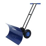 IRONRIFIC Metal Snow Shovel,30" Snow Shovels for Snow Removal Heavy Duty,Snow Pusher with Wheels and Adjustable Handle Rolling Snow Pusher Shovel for Driveway, Decks, Doorway,Sidewalks