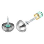 uxcell 4 Set Mirror Screws with Caps, 25mm 304 Stainless Steel Decorative Cover Nails for Wall Mirror Mounting Sign Advertising Hardware, Silver