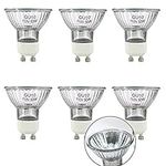 GU10 Base 110 Volt 120 Volt 50 Watt Halogen Bulbs, MR16 Reflector Flood Replacement Light Bulbs for Kitchen Hood,Ceiling Fan,Table Lamps (6 Pack)