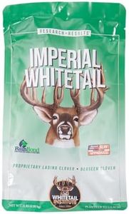 Whitetail Institute Imperial Clover Deer Food Plot Seed for Spring or Fall Planting, Promotes Antler Growth and Attracts Deer, Heat, Cold and Drought Tolerant, 2 lbs (.25 Acres), White