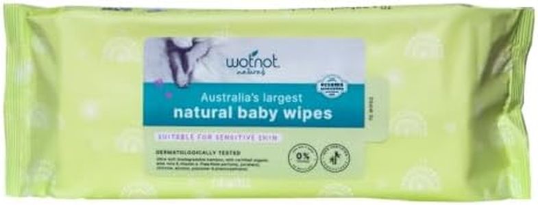 Wotnot All Natural Baby Wipes, 70 Count