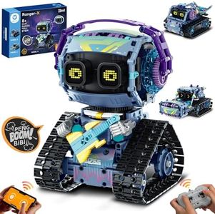 Sillbird Technic Robots Télécommandé pour Enfants, 3-en-1 STEM Roboticset, Jouets de Construction à Programmation Créative avec App, Idées Cadeaux pour Garçons et Filles âgés de 8 à 12 Ans