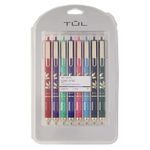 TUL® GL Series Retractable Gel Pens, Medium Point, 0.7 mm, Assorted Floral Barrel, Assorted Inks, Pack Of 8 Pens