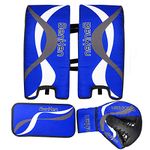 BenKen Sports Street Hockey Gear Goalie Pads Pack Ice Hockey Equipment Teenager & Kids Blue Black (18 inch)