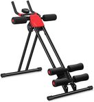 GYMAX Ab Machine, Abdominal Workout Equipment with LCD Monitor, Adjustable Ab Trainer Cruncher for Home Gym