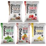 Diablo Sugar Free Retro Variety Pack Sweet - Hard Candy - Strawberry & Cream, Lemon & Cream, Cappuccino & Cream, Mint & Cream, Fruit Toffee, Gift Box, Birthday, Mother's Day, Father's Day - 5 x 75g