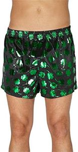 INTIMO Mens Shamrock Boxers, Green, Medium