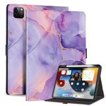 Anpredo Case for iPad Pro 4th/3rd Gen 12.9"[Built-in Pencil Holder], Premium PU and Soft TPU, Magnetic Closure Cover for iPad 12.9, Purple Marble