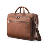 Samsonite Unisex-Adult Classic Leather Toploader Briefcase, Cognac, One Size, Classic Leather Toploader Briefcase