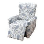 KRFOONN Recliner Slipcovers Stretch Printed Sofa Cover 4-Piece Lazy Boy Chair Covers Fallon Collection Slipcover Furniture Protector Leather Recliner Chair Cover for Rocking Recliner, 05