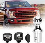 YiYou 30137 Puck System Gooseneck Hitch Ball Kit, 2-5/16 Inch Gooseneck Ball & 2 Safety Chain Anchors, Fits Ford F-250/F-350/F-450 Super Duty, Nissan Titan XD Trucks, 30,000 lbs GTW / 7,500 lbs VTW