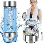 FTJKGH Hydrogen Water Bottle, Hydrogen Water Bottle Generator 420 Ml Portable, Hydro Water Bottle Generator SPE PEM Technology Hydrogenated Water Bottle Generator for Home Travel Office Improve Water