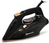 Electrolux Professional Steam Iron for Clothes, 1700-Watts Powerful Clothing Iron Steamer with Rapid Heat, Adjustable Steamer, Titanium Infused Ceramic Soleplate - Black, Large