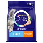 Purina ONE Light Dry Cat Food Rich in Chicken 2.8kg, Pack of 4