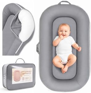 Alened Baby Lounger for Newborns 0-24 Months, Grey Infant Support Cushion