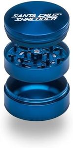 Santa Cruz Shredder Metal Herb Grinder Knurled Top for Stronger Grip 3-Piece Large 2.7" (Blue)